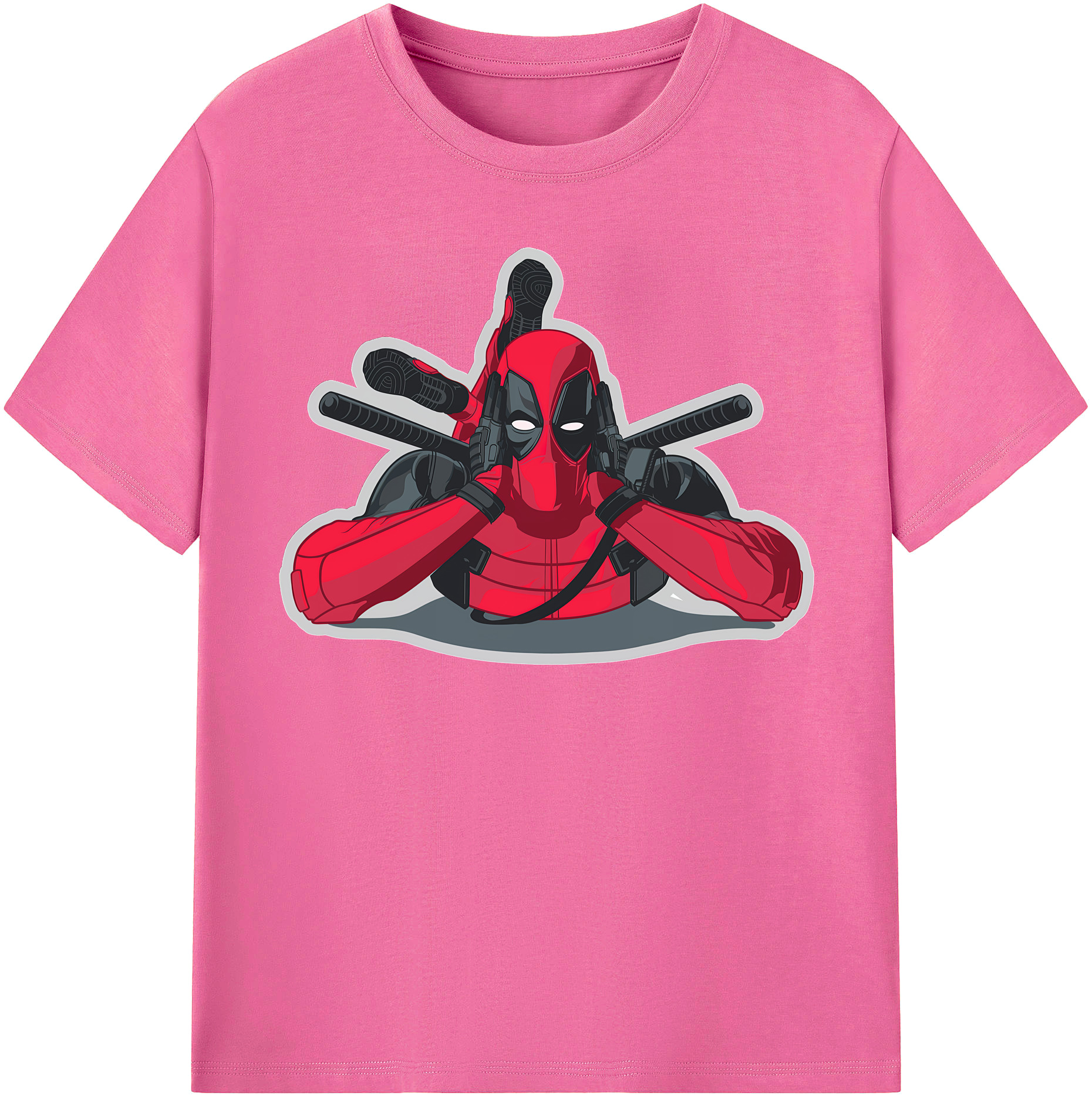 （画像用） Deadpool デッドプール レディースカジュアルプリントTシャツ（綿100％）